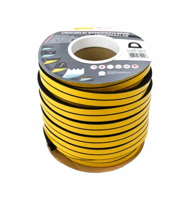 Produktbild von SELBSTKLEBENDE TÜRDICHTUNG SCHWARZ 14 x 12 mm UNIVERSAL