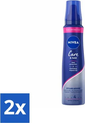 Produktbild von NIVEA Stylingschaum – Pflege & Halt – Hitzeschutz – 150 ml - Vorteilspack - 2 Stücke
