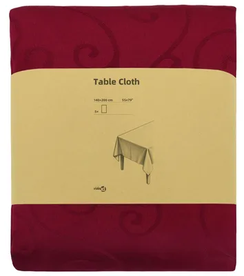 Image de vidaXL, nappe rectangulaire, lot de 5, couleur bordeaux, 140 x 200 cm