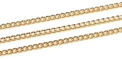Produktbild von Vintageparts gedrehte Gliederkette lightgoldfarben 4x3 mm Glieder 2 Meter