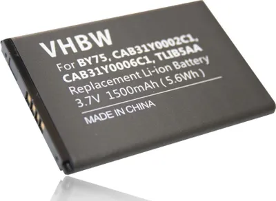 Produktbild von vhbw Akku Ersatz für Alcatel CAB31Y0002C1, CAB31Y0006C1, BY75, TLIB5AA für Handy Smartphone Telefon (1500 mAh, 3,7 V, Li-Ion)