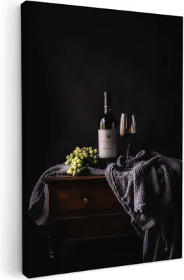 Produktbild von Wanddeko 40x60 cm - Getränk - Rotwein, Leinwand bilder, Wanddeko Wohnzimmer