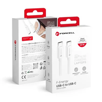 Produktbild von Forcell C338 USBC zu USBC Kabel 60W 3m QC 4.0 PD