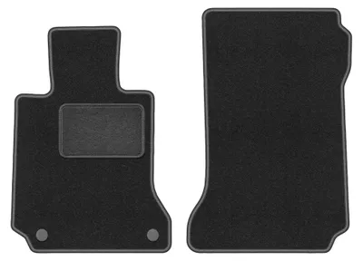 Image de Tapis avant en moquette pour Mercedes C W204 2007-2014 (berline/break/coupé) – 2 pièces, gris graphite, sur mesure – Wielganizator LUX
