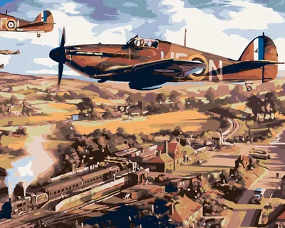 Produktbild von Zuty - Malen nach Zahlen - FLUGZEUG, 40x50 cm, mit Keilrahmen (bereits gespannt)