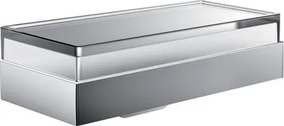 Immagine prodotto di Distributeur de savon liquide de liaison emco, mural, étagère avec gobelet en verre cristal, env. 250 ml, chromé, 182100104, 182100104