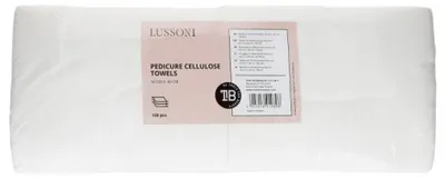 Productafbeelding van LUSSONI pedicuresponsdoeken van vlies, 50 cm x 40 cm, 100 stuks.
