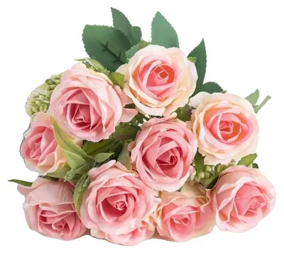 Immagine prodotto di Fiori artificiali, stile bouquet, decorazione d'interni vivace, rosa, confezione da 3 pezzi
