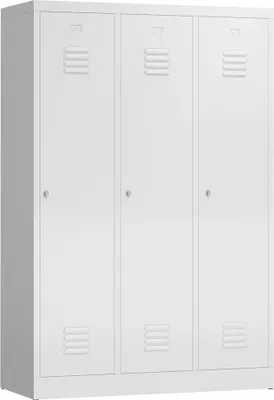 Produktbild von ClassiX Spind signalweiß X-515137, 3 Schließfächer 118,5 x 50,0 x 180,0 cm