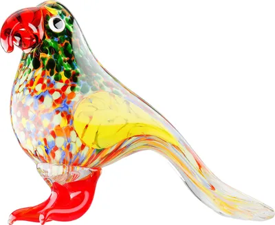 Produktbild von Gilde Figur (klein), Papagei, Glas, mehrfarbig, VE 2, L. 7 cm, B. 20 cm, H. 9 cm 57765 4063387577653