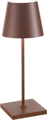 Immagine prodotto di Lampada a led da tavolo Poldina Pro Mini Corten ricaricabile e dimmerabile con batteria fino a 12 ore