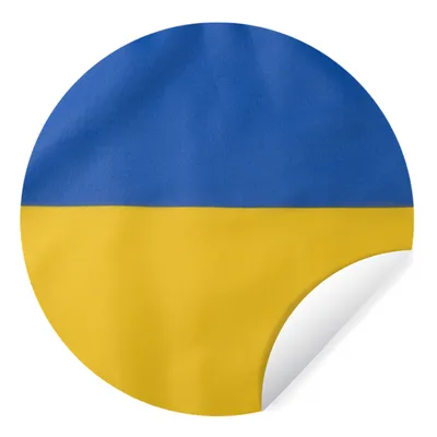 Produktbild von MuchoWow® Runde Wandtattoo - Wandsticker Tapete Aufkleber Nahaufnahme der Flagge der Ukraine Ø 100 cm Selbstklebend und Repositionierbar - Wandaufkleber - Kreis - Tapetenkreis - Wandbild rund - Schlafzimmerdekoration - Wanddeko - runde Tapete - Kunst für zu Hause