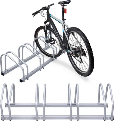 Obrázok produktu pre SWANEW Stojan na bicykle pre 4 bicykle 101x32x26cm pozinkovaný a vhodný na montáž na stenu