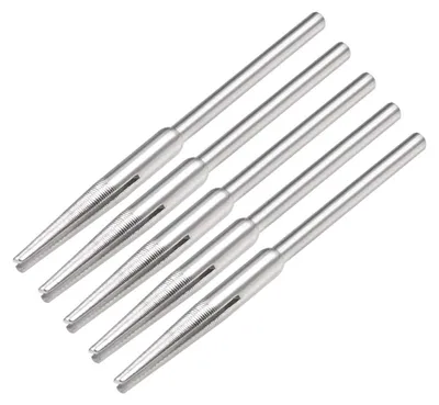 5x konischer Schleifpapierhalter, Schaft 2,35 mm