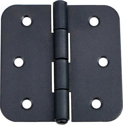 Produktbild von 1 Gerollte Scharniere Kantige  75 x 75 mm Schwarz Pulverbeschichtet