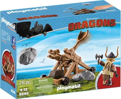 Produktbild von PLAYMOBIL 9245 Dragons Grobian mit Katapult