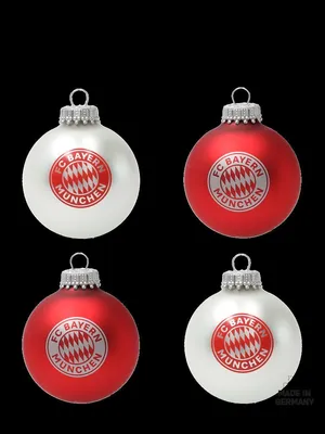 Produktbild von FC Bayern München Weihnachtskugeln / Christbaumkugeln 4er-Set | Glas