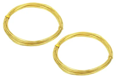 Produktbild von Omgoods – Set mit 2 Stück halbfester Messingdraht für Schmuck und kreative Projekte