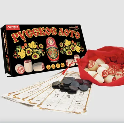 Produktbild von Russisches Lotto Matrjoschka Motiv Spiel Bingo Familienspiel Русское лото