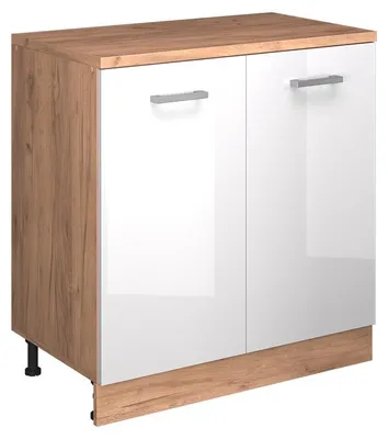 Obrázek produktu pro Skříň do podkroví Vicco Rion Bílá vysoký lesk 80 x 81.6 cm bez šikminy se 2 dveřmi, Model 60867