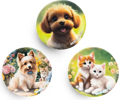 Produktbild von Belmil Patches mit Klettverschluss Set 3-teilig- kompatibel mit Schulranzen Maxi, Maxi Plus, Compact "My Pets"