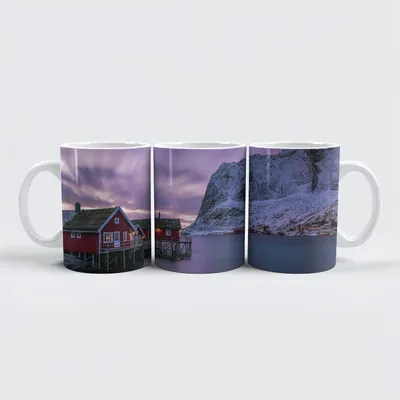 Produktbild von raxxa Premium-Tasse "Fischerhütten"