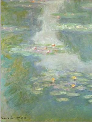 Produktbild von ARTland Wandbild Alu für Innen & Outdoor Seerosen (Wasserlandschaft). 1908. Größe: 30x40 cm