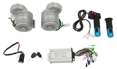 Zdjęcie produktu dla Zestaw silnika elektrycznego, moc 500W, napięcie 36V, moment znamionowy 16,6 N·m, prędkość znamionowa 330 obr./min, prąd znamionowy ≤14A