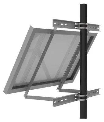 Alu-Masthalterung 30°-60°, für Modulbreite 100-680 mm, Einzelpanel