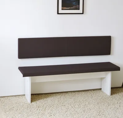 Produktbild von XXL Wandkissen mit Montage-Set 150cm x 30cm passend zu Klemmkissen versch. Farben, Farbe:braun