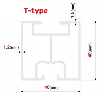Obrázek produktu pro GAL-INDUSTRIAL | Aluminiový profil pro montáž fotovoltaických panelů – 6 m – Typ T- SET 3x2m