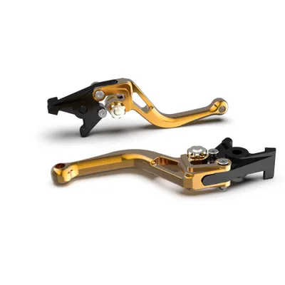 Produktbild von Bremshebel LSL BOW R74R mit ABE kurz für KTM Adventure R 790 ccm Bj. 2019, Farbe Hebel:gold, Farbe Versteller:silber