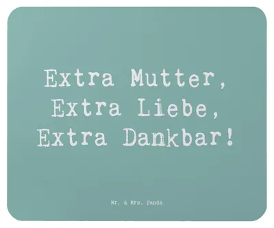 Produktbild von Mr. & Mrs. Panda Mauspad Spruch Bonusmutter Extra Liebe - Meeresbrise - Geschenk, Mouse Pad, mousematte, Elternteil, Unterstützung, Anerkennung, Familie, Lächeln, pc