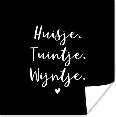 Produktbild von MuchoWow® Poster Haus, Garten, Wein - Zitate - Text - Wein - Haus 30x30 cm - Wandposter - Printing