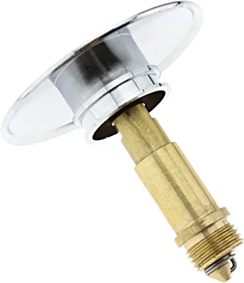 Productafbeelding van Pop-up wastafel afval knop gootsteen sleuf plug afvalbout set - 66 mm - Chroom afwerking - Veermechanisme - Schroefdraad push pop-up