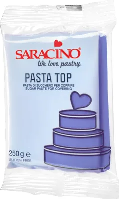 Produktbild von Saracino Pasta Top Violett 250g Einschlagmasse Rollfondant Lila - glutenfrei