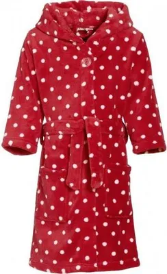 Produktbild von PLAYSHOES (340149-134) Fleece-Bademantel Punkte, Größe: 134/140