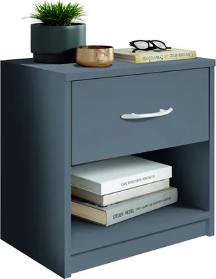 Produktbild von STELLA Trading PEPE Nachttisch Graphit Schlicht Schublade B=39 H=41 T=28 cm