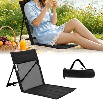 Image de Tapis de plage pliable avec dossier, idéal pour l'extérieur