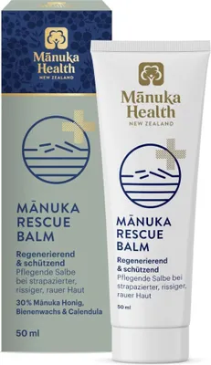 Obrázok produktu pre Manuka Health Rescue Balm, Balzam na nohy, Hojivé, 50 ml, Univerzálna pleť, Unisex, Rúra