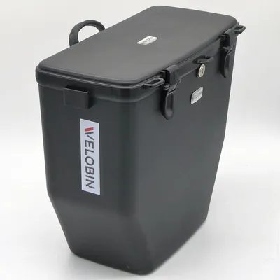 Productafbeelding van Afsluitbare fietstas hardshell - 17,5 liter - Waterdicht - Zwart