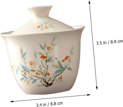 Produktbild von Keramische Teeschale mit Deckel, 220 ml, im chinesischen Stil, 1 Stück – Retro-Design für Zuhause und Büro, kompakt und tragbar, zierliche Ausführung