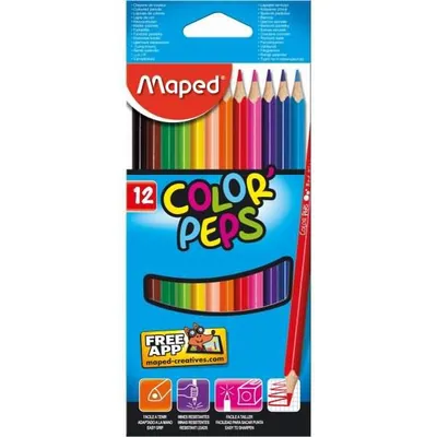 Produktbild von Maped Dreikant Buntstift COLOR'PEPS 12er Kartonetui