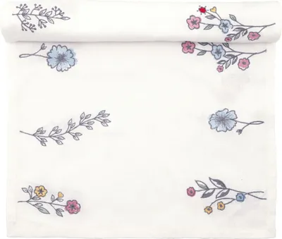 Produktbild von Greengate Venissa Tischläufer white 140x45cm