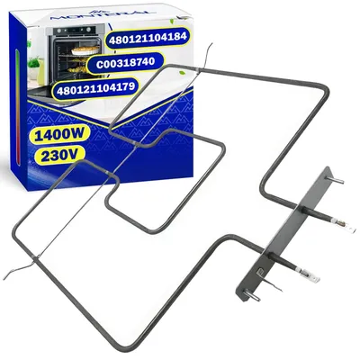 Oberer Heizwiderstand 1400 W 230 V für Backofen