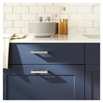 Produktbild von Möbelgriffe 10 Stück, Schrankgriffe im Vierkantrohr-Design, Griffe für Küchenschränke, Küchengriffe und Schubladengriffe, Silber 96mm Edelstahl