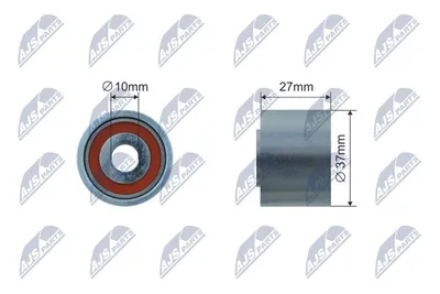 Produktbild von NTY RNK-CT-064 Umlenkrolle Keilrippenriemen 37mm passend für PEUGEOT 206 Schrägheck (2A/C) 306 Schrägheck (7A, 7C, N3, N5) PARTNER Combispace (5F)
