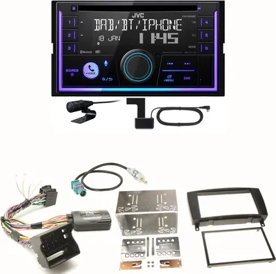 Produktbild von JVC KW-DB95BT Bluetooth Digitalradio Einbauset für Mercedes CLK W209 Facelift