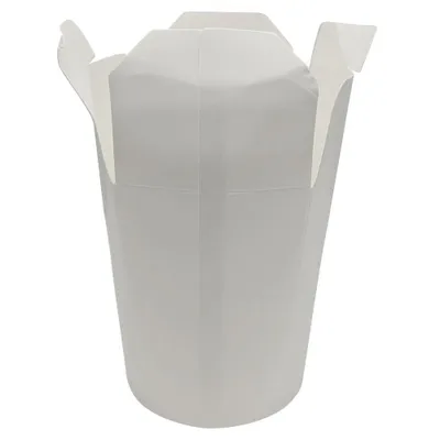 Produktbild von 50 Weiße Faltboxen Asiaboxen Ø 80-85 x 95 mm 500ml Dönerboxen Pommesboxen