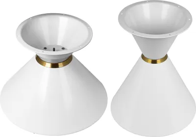 Produktbild von Metall Tischgestell DIY Sanduhrform Tischbasis H: 40 cm + 49 cm Weiß Ohne Platte 2er Set